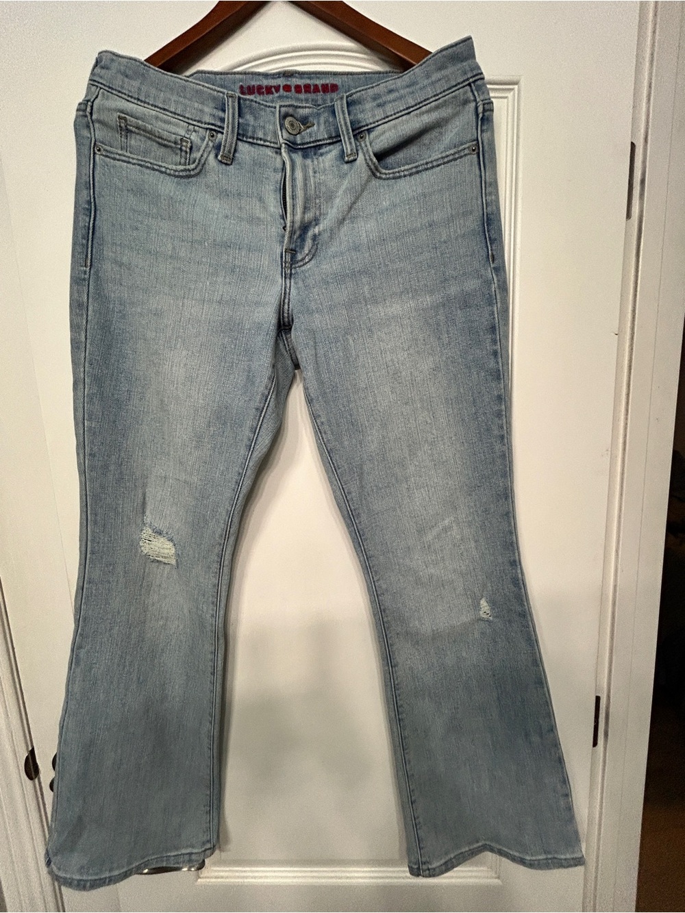 Lucky Brand Light Wash Flared Jeans - Pale Blue